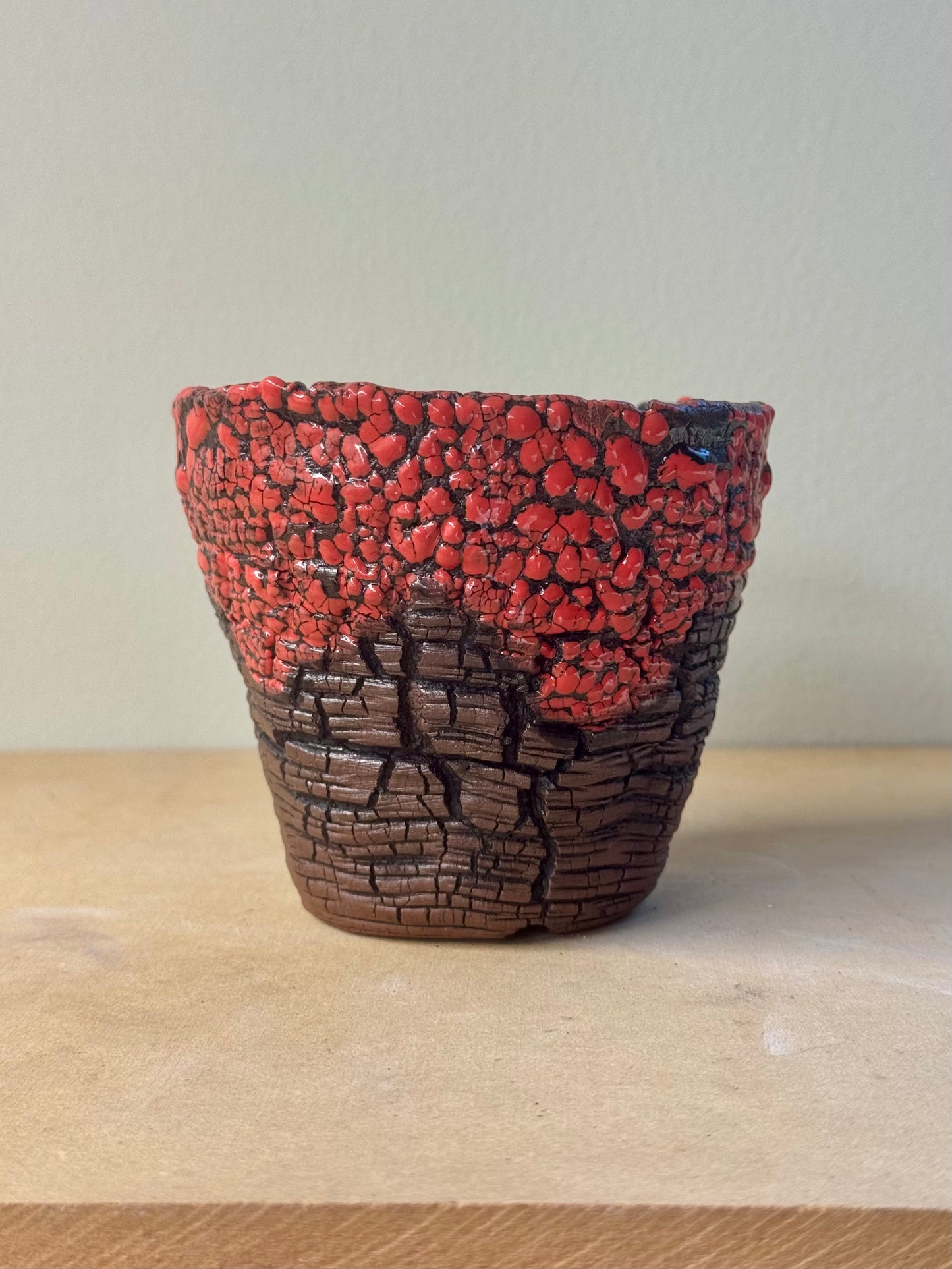 Red Brick Lava Flow - 3.75 x 3.5 x 3.25”