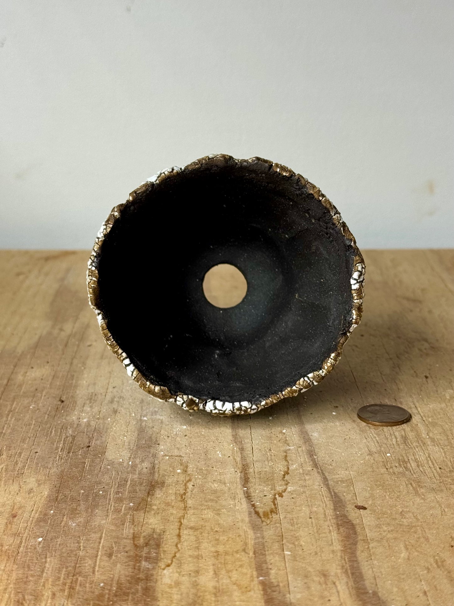 Lava Bricks, crackle rim - 3.5 x 3.25”