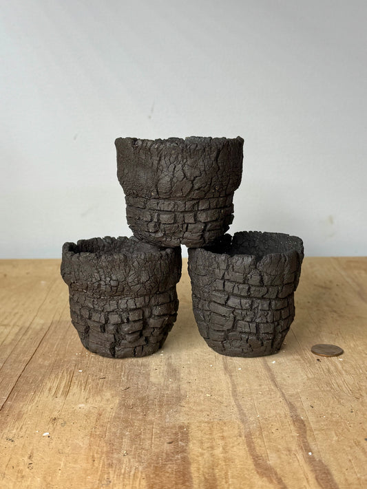 Mini trio, Lava Bricks - approx 2.5 x 2.5”