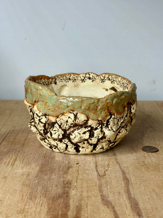 Sonoran w/ shino rim - 5 x 5.25 x 3”