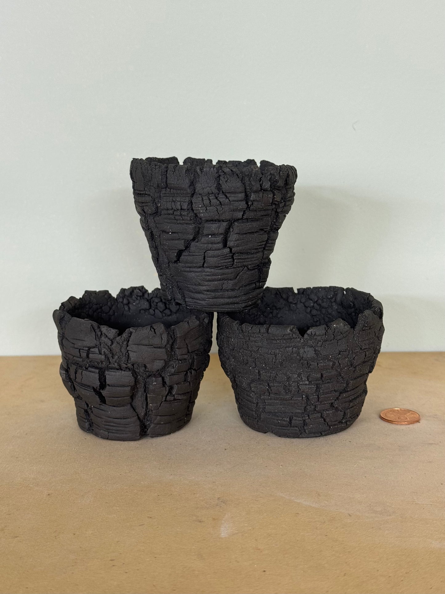 Mini Trio, Lava Bricks - approx 2.75 x 2.25”