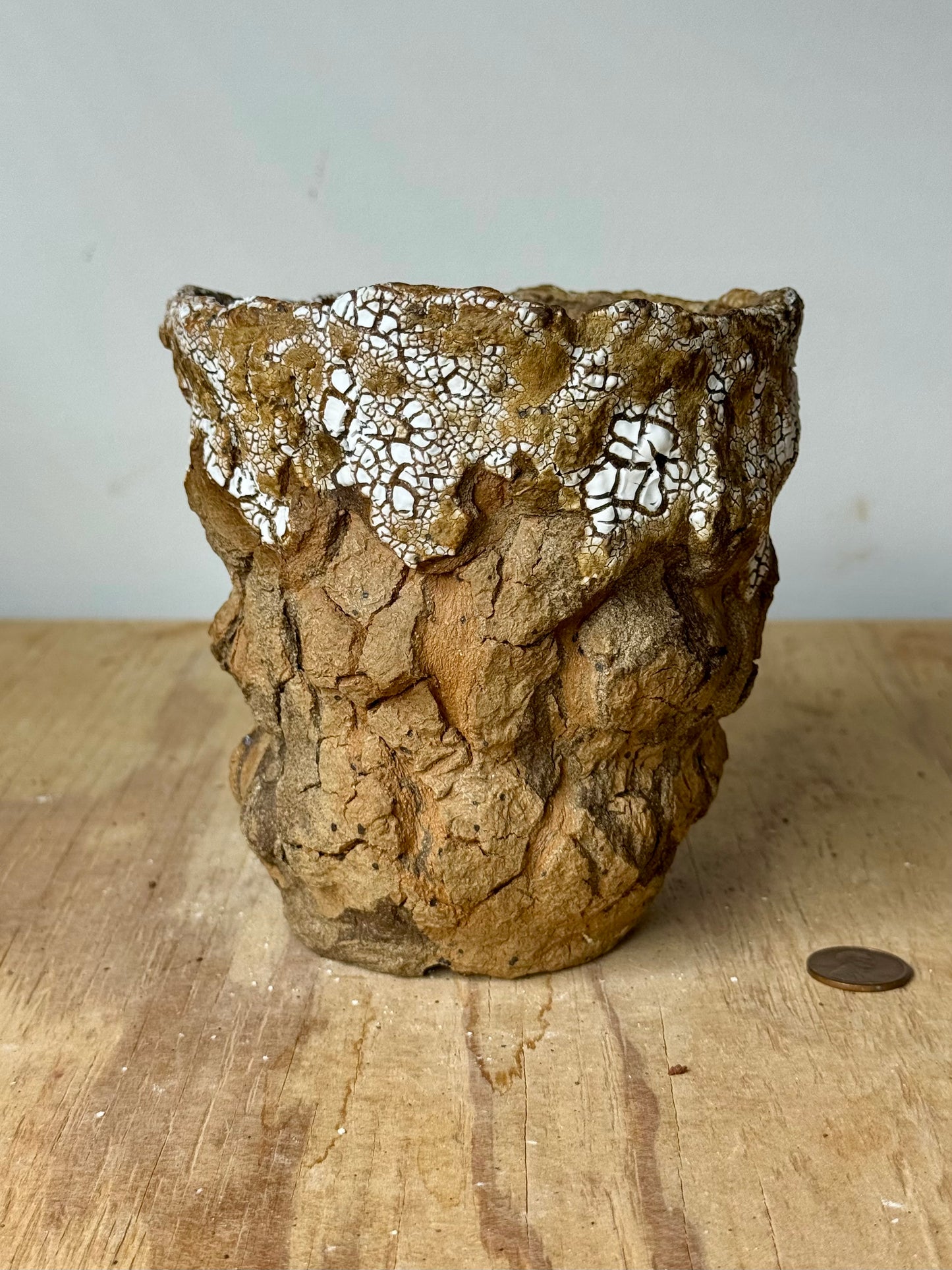 Sandstorm crackle rim - 4.75 x 4.5 x 4.75”