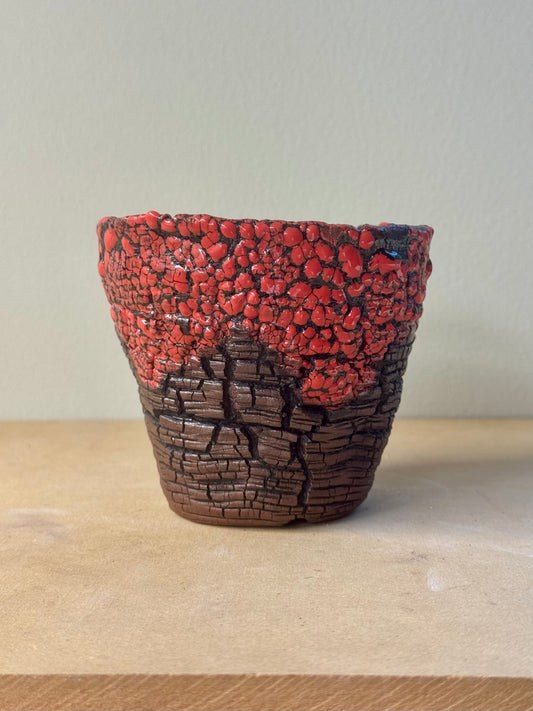 Red Brick Lava Flow - 3.75 x 3.5 x 3.25”