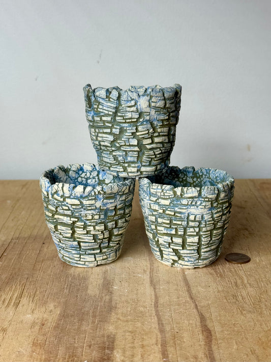 Mini trio, Waterfall Bricks - approx 2.5 x 2.5”